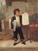 James H. Cafferty Newsboy Selling New-York oil painting picture wholesale